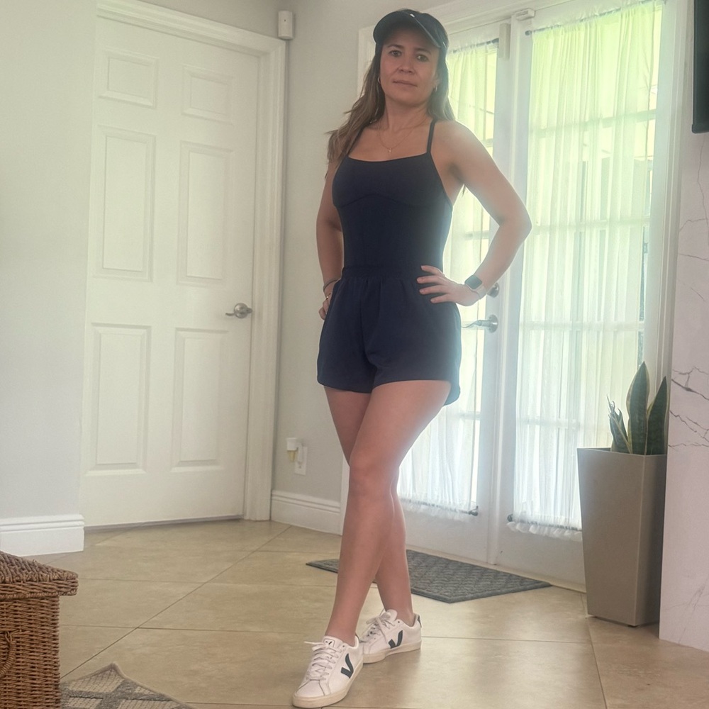 PINK Victoria's Secret Dark Blue High Waist Shorts